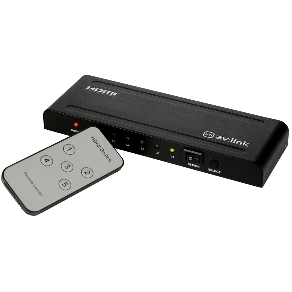 1080P 5 Way HDMI Switcher Hub Inc Remote - HDTV SKY Box PS3 Xbox