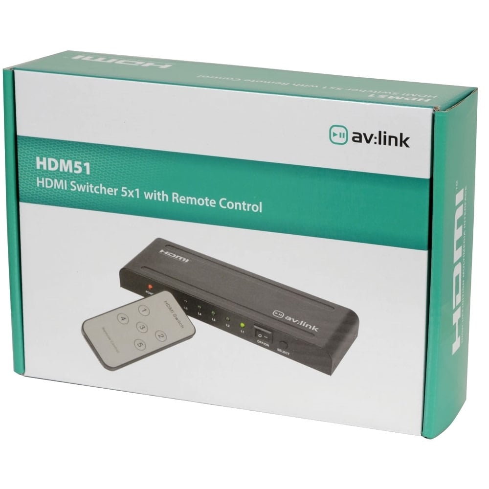 1080P 5 Way HDMI Switcher Hub Inc Remote - HDTV SKY Box PS3 Xbox