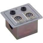 Metal AV Wall Plate with XLR Female Sockets & 6.35 mm Jack Sockets