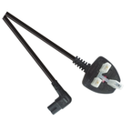 Power Cord UK Plug to Right Angle C7 Figure 8 Fig of 8 Lead Cable