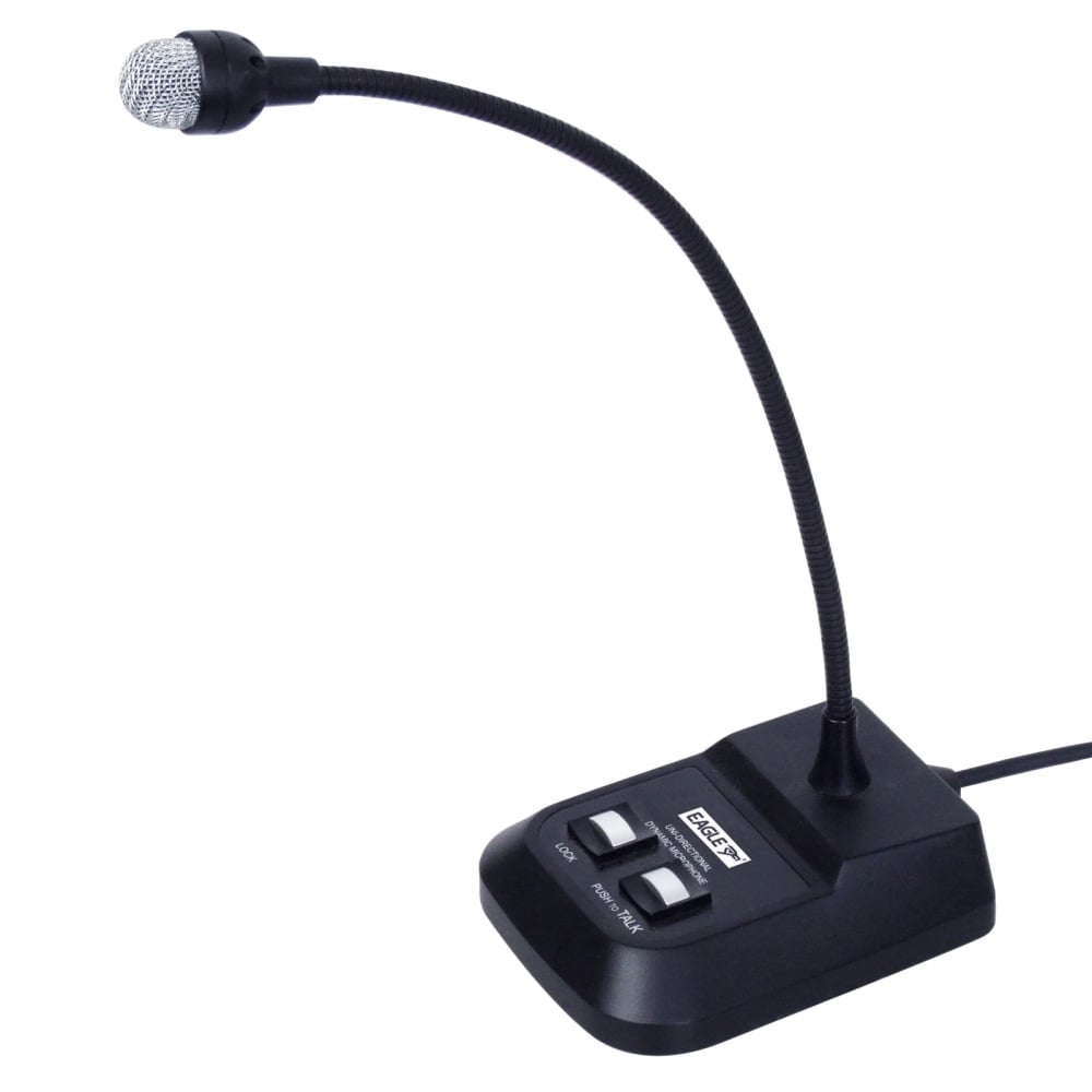 Professional Desktop Dynamic Gooseneck Paging Microphone Mic 6.35mm Jack