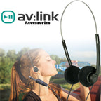 Lightweight Stereo Black Pad Headphones for Schools Tour Companies