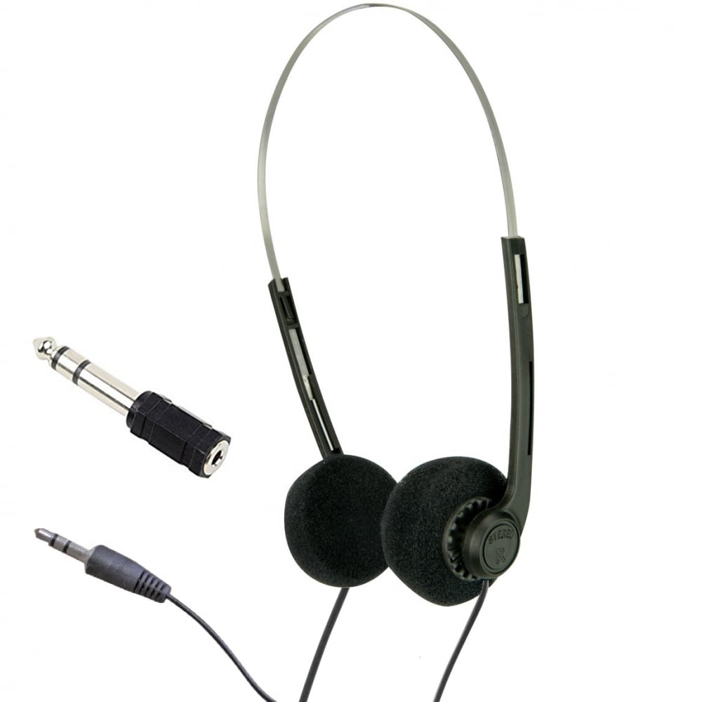 Lightweight Stereo Black Pad Myler Headphones for Schools Tour Companies Bulk