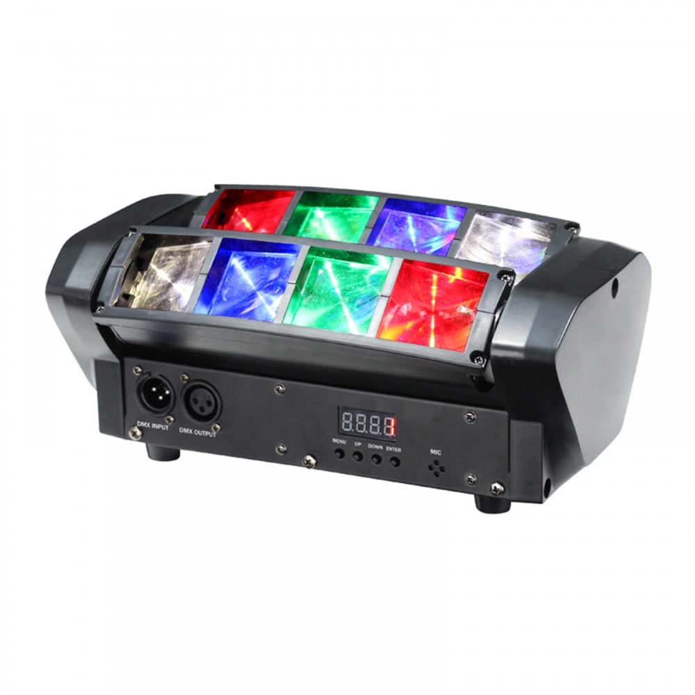 Onyx Compact 8 x 3w RGBW Sweeping Beam Lighting Effect Disco FX Package