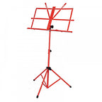 Set of Three Metal Adjustable Sheet Music Stand Holder Folding Purple Red Yellow