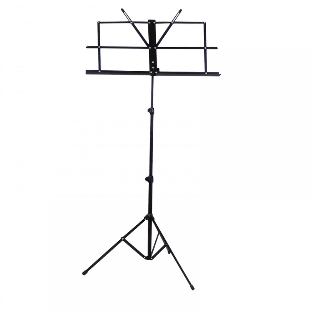 Black Metal Adjustable Sheet Music Stand Holder Folding Foldable