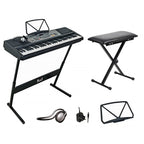 61 Key Full Size Digital Electronic Keyboard Kit Inc Stand, Stool & Headphones