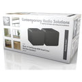Pair Of Black Or White 4 Inch 80w ABS Bookshelf Cube Speakers
