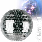 Silver Mirror Ball Decor Lighting 300mm 12"