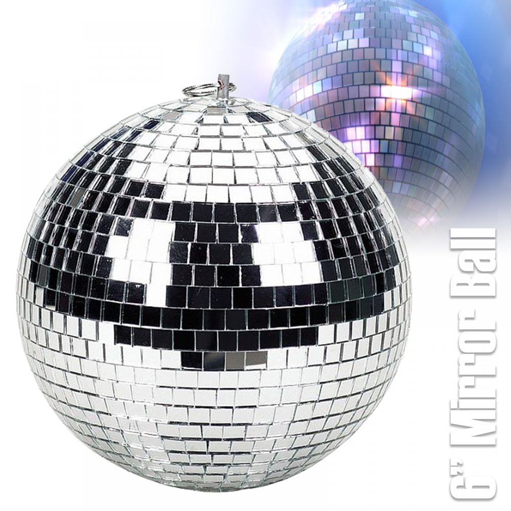 Silver Mirror Ball Decor Lighting 150mm 6"