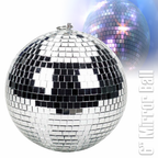 Silver Mirror Ball Decor Lighting 150mm 6"