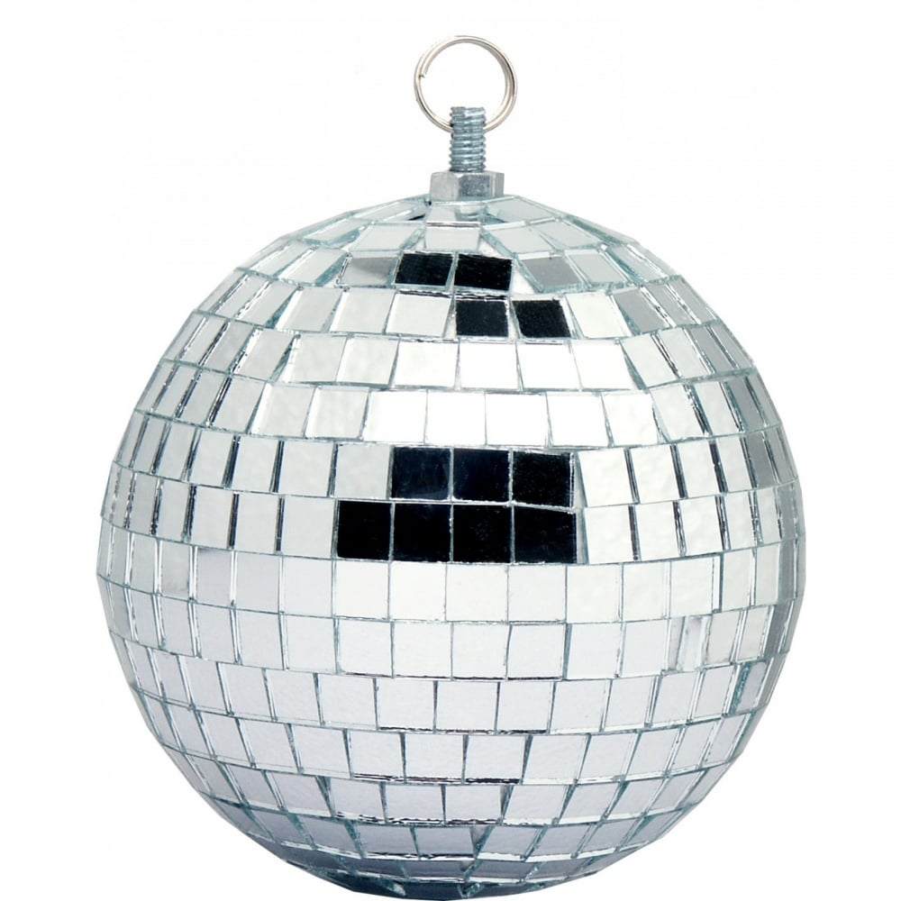 Silver Mirror Ball Decor Lighting 100mm 4"