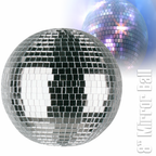 Silver Mirror Ball Decor Lighting 200mm 8"