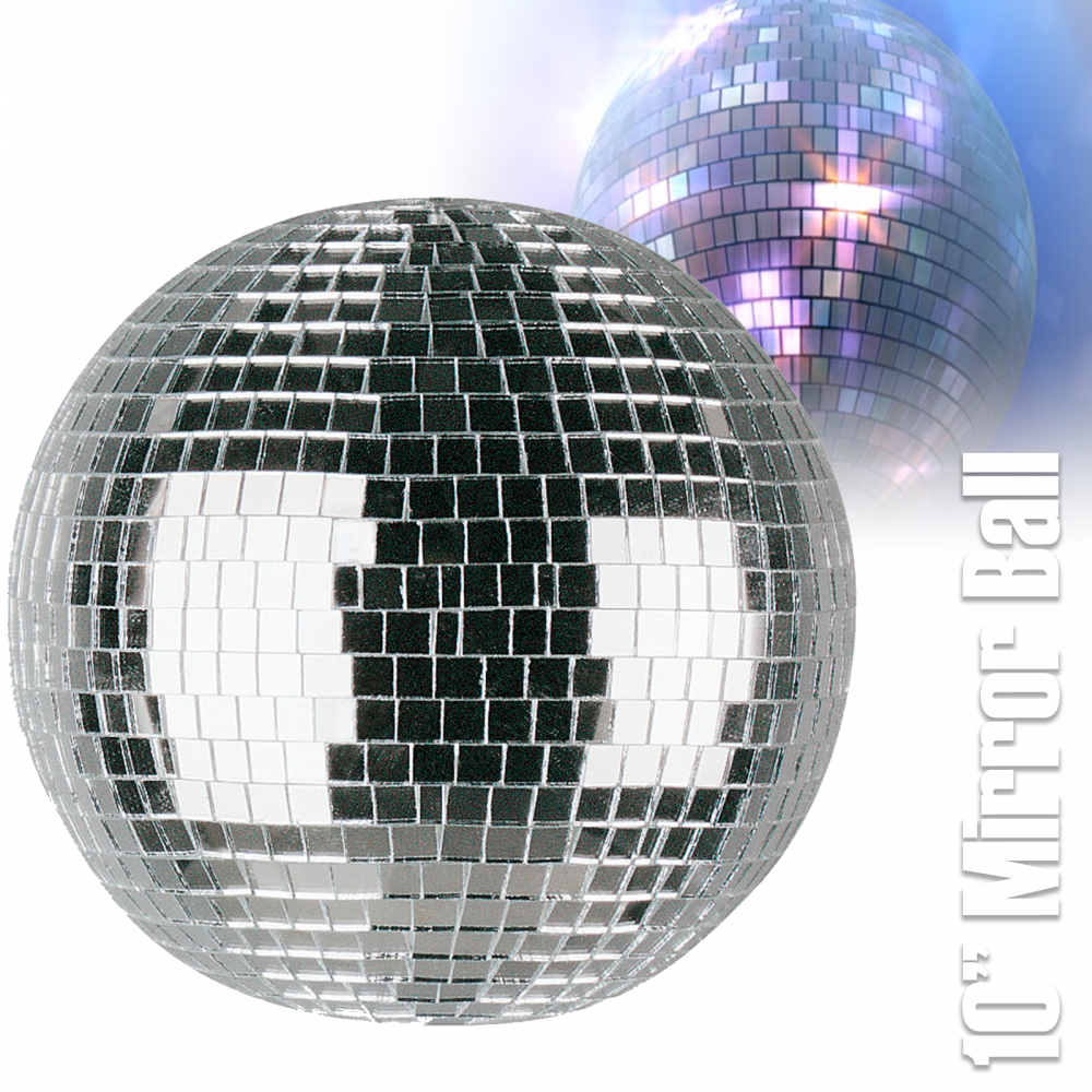 Silver Mirror Ball Decor Lighting 250mm 10"