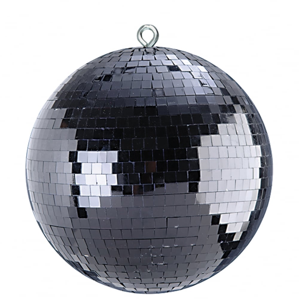 Lightweight Black Mirror Ball 12"