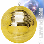 Gold Mirror Ball Decor Lighting 400mm 16"
