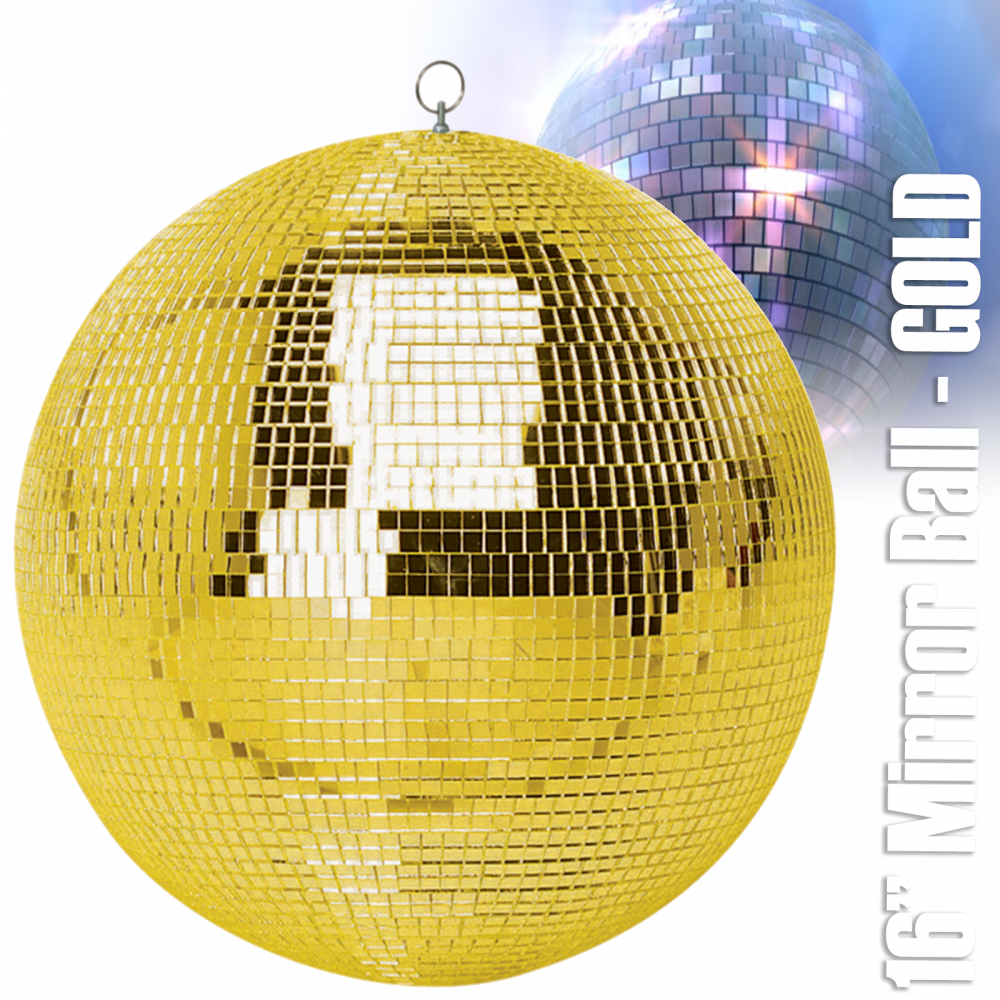Gold Mirror Ball Decor Lighting 400mm 16"