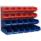 Heavy Duty Wall Mounted Louvre Panel Kit 24 Polymer Bin Tuff Parts Storage Bins