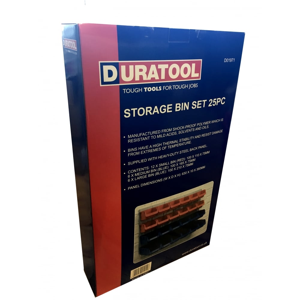 Heavy Duty Wall Mounted Louvre Panel Kit 24 Polymer Bin Tuff Parts Storage Bins