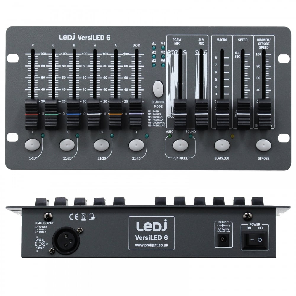 VersiLED 6 DMX Controller RGB White Amber & UV Lighting Products with Dimmer