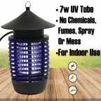 Hanging 7W UV Electric Fly Bug Killer For Bar Cafe School or Domestic Home