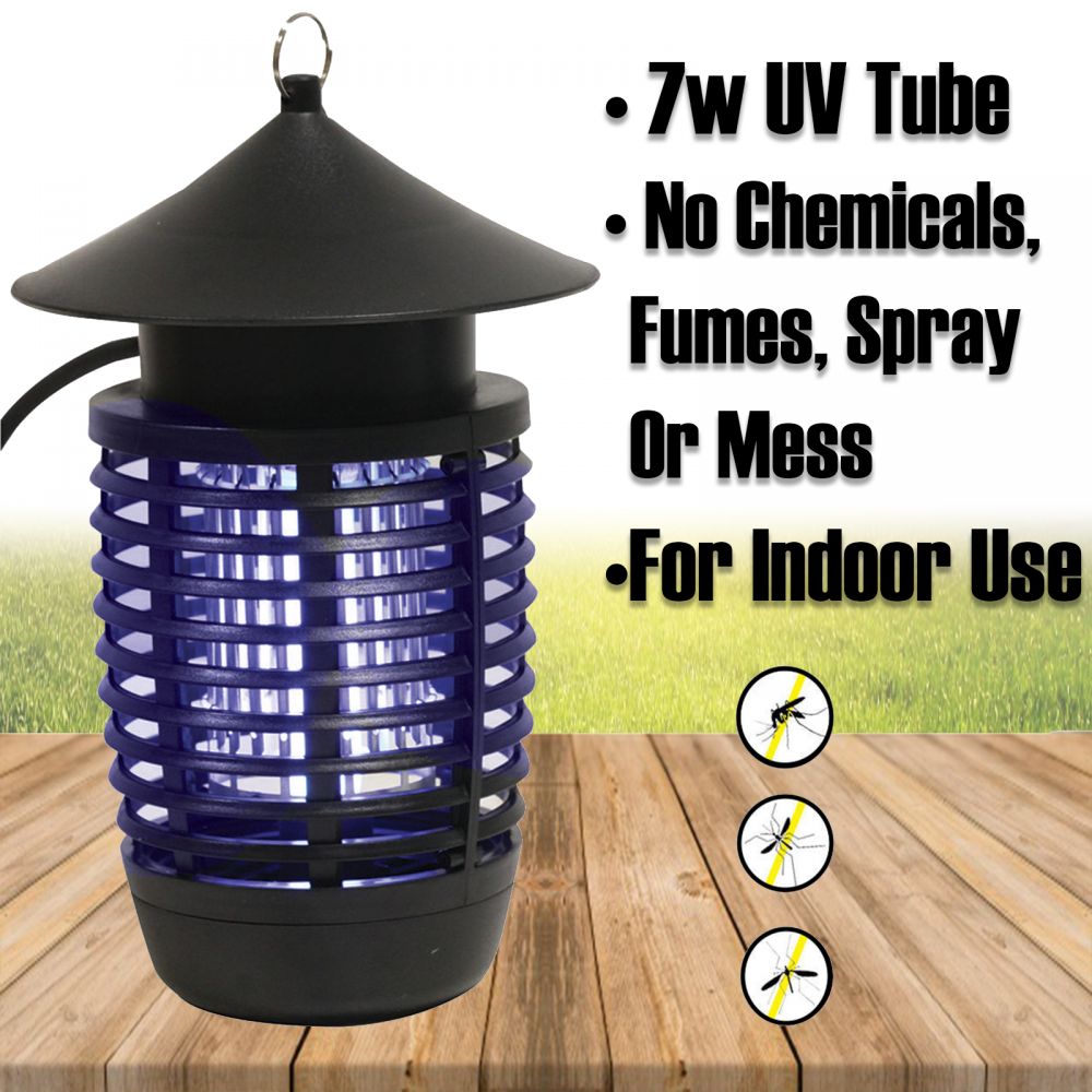 Hanging 7W UV Electric Fly Bug Killer For Bar Cafe School or Domestic Home