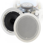Pair Of 100v Line Ceiling Speaker Quick-Fit 5.25"