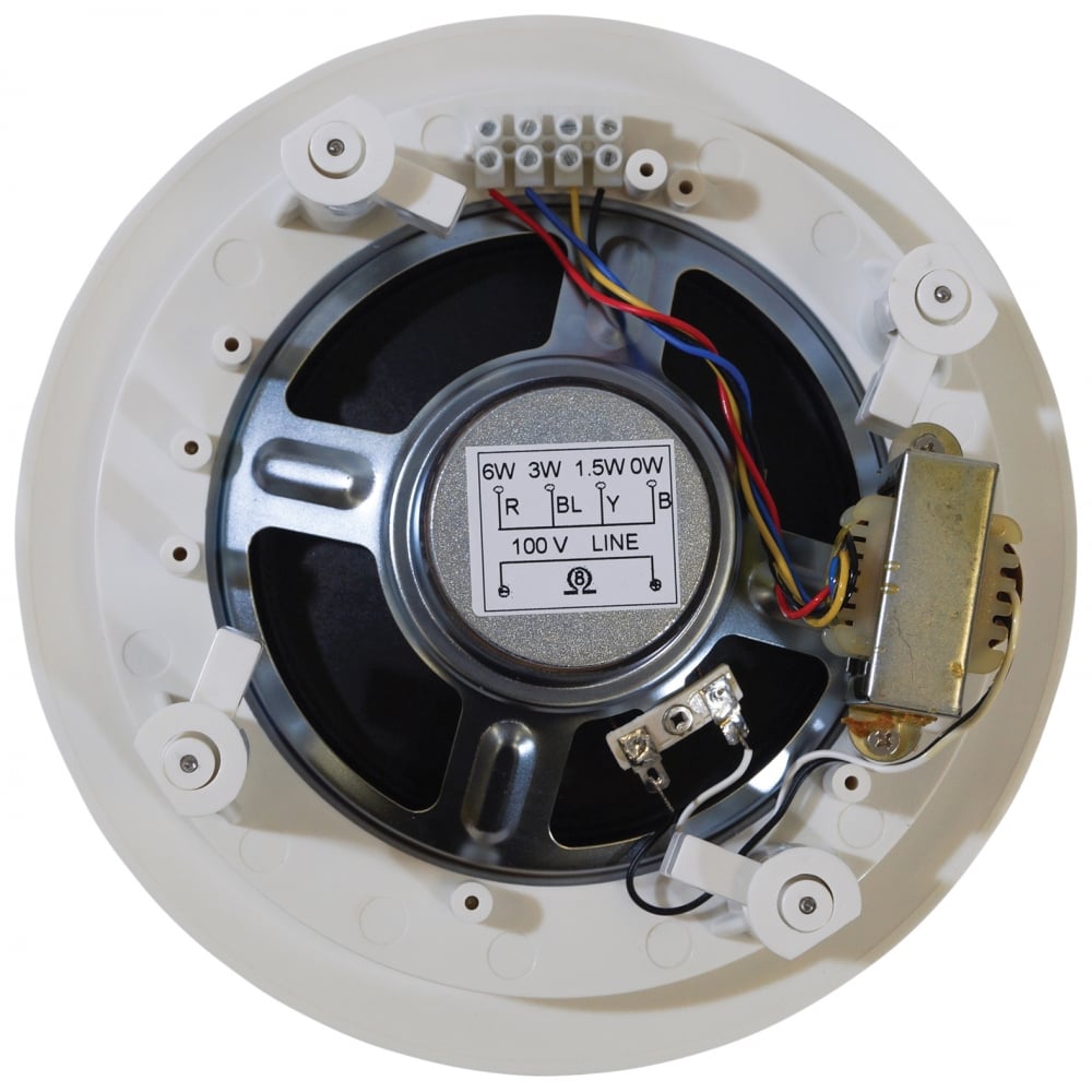 Pair Of 100v Line Ceiling Speaker Quick-Fit 5.25"