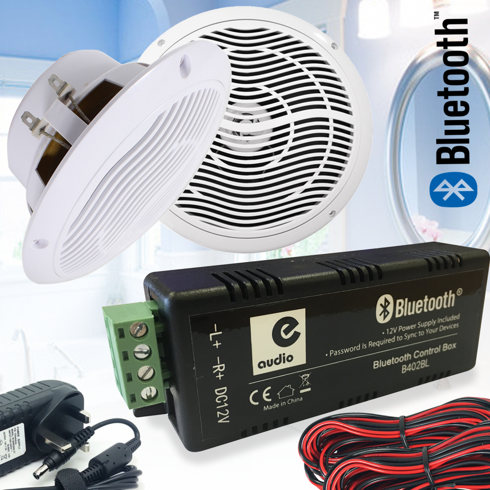 80w Wireless Bluetooth Home Bathroom Moisture Resistant Ceiling Speaker Kit