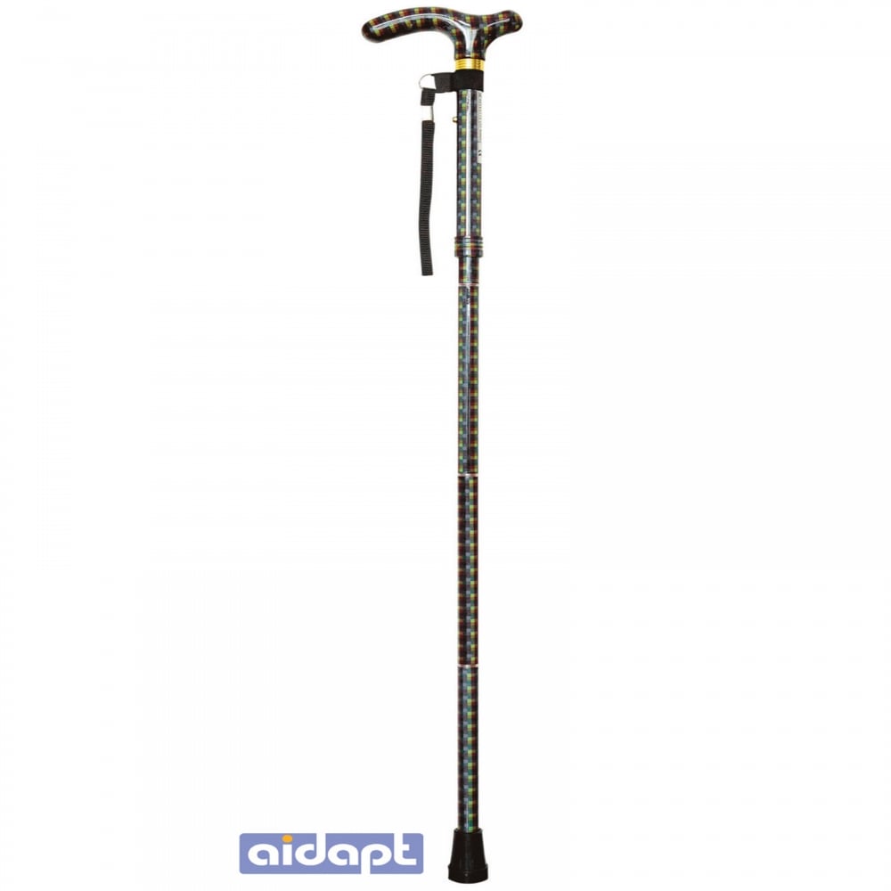 High Quality Folding & Extendable Patterned Walking Stick - Tarten Homme