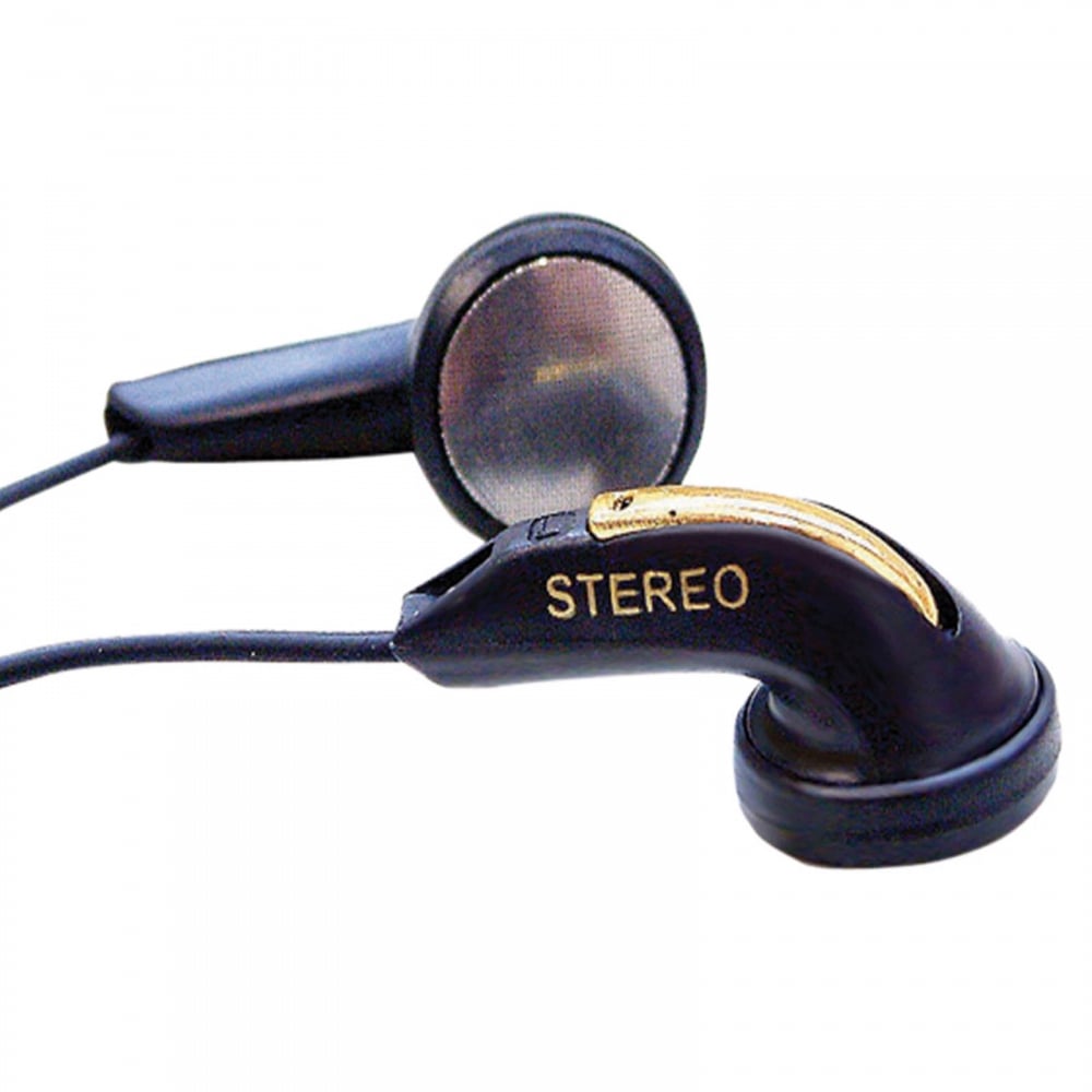Lightweight DBBS Stereo Black Gold EarphoneS for Schools Tour Companies