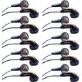 10 x Lightweight DBBS Stereo Black Gold Earphones for Schools Tour Companies