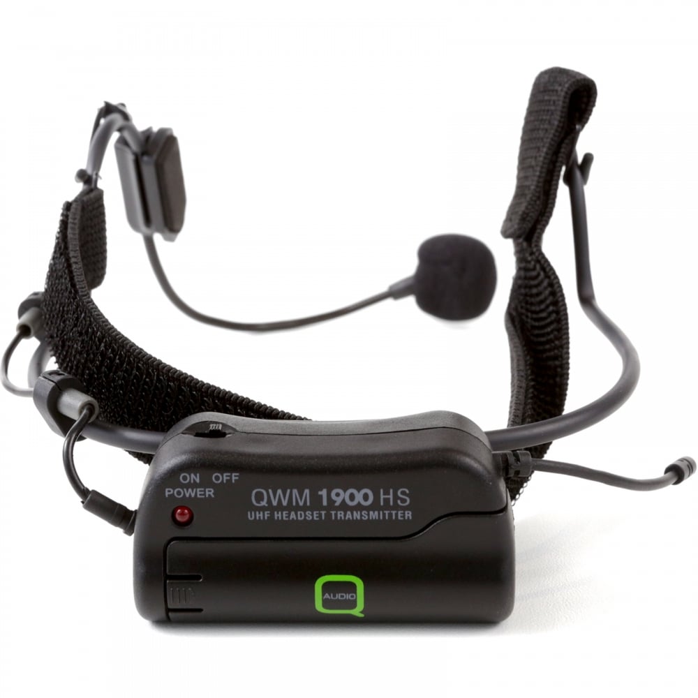 QWM 1900 HS UHF Lightweight Headset Wireless Radio Microphone