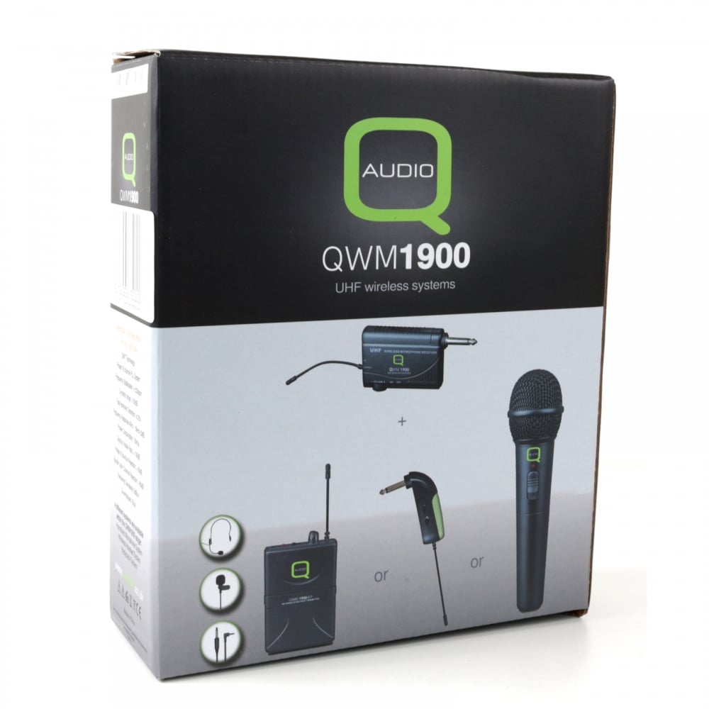 QWM 1900 HS UHF Lightweight Headset Wireless Radio Microphone