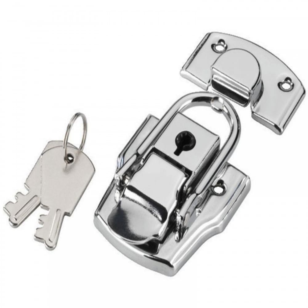 Nickle Heavy Duty Metal Lockable Draw Bolt Catch - Flight Case Latch