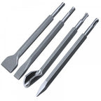 4pc SDS Chisel Set Flat Point Groove Gouge Drill Hammer Drills