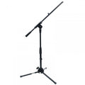 Black Low Level Microphone Stand With Adjustable Boom Arm