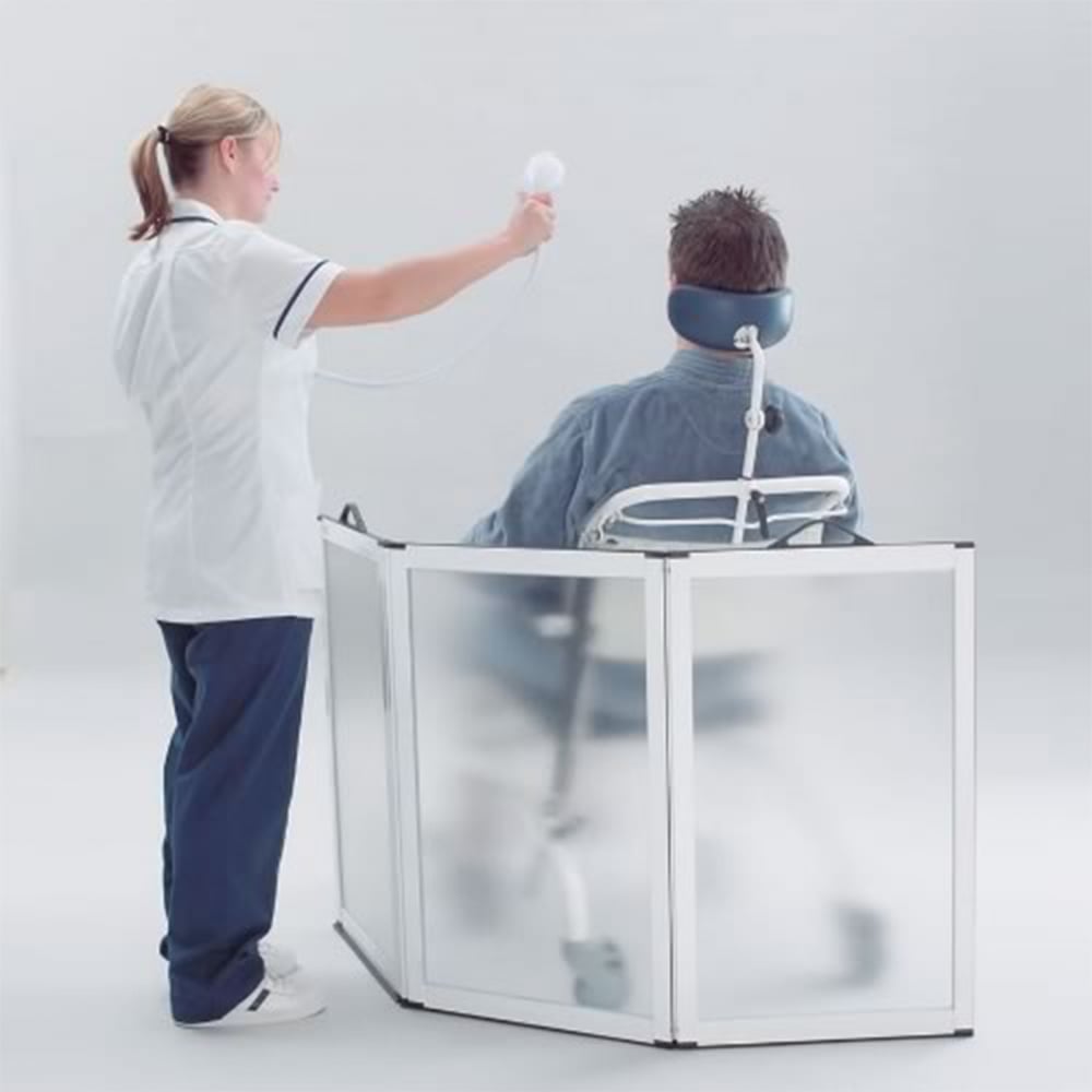 Portascreen 3 Panel Shower Guard Portable Folding Flat Screen