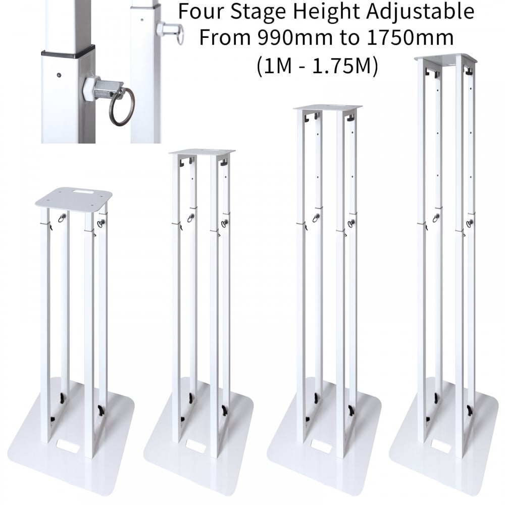 Black White Height Adjustable Lighting Speaker Podium