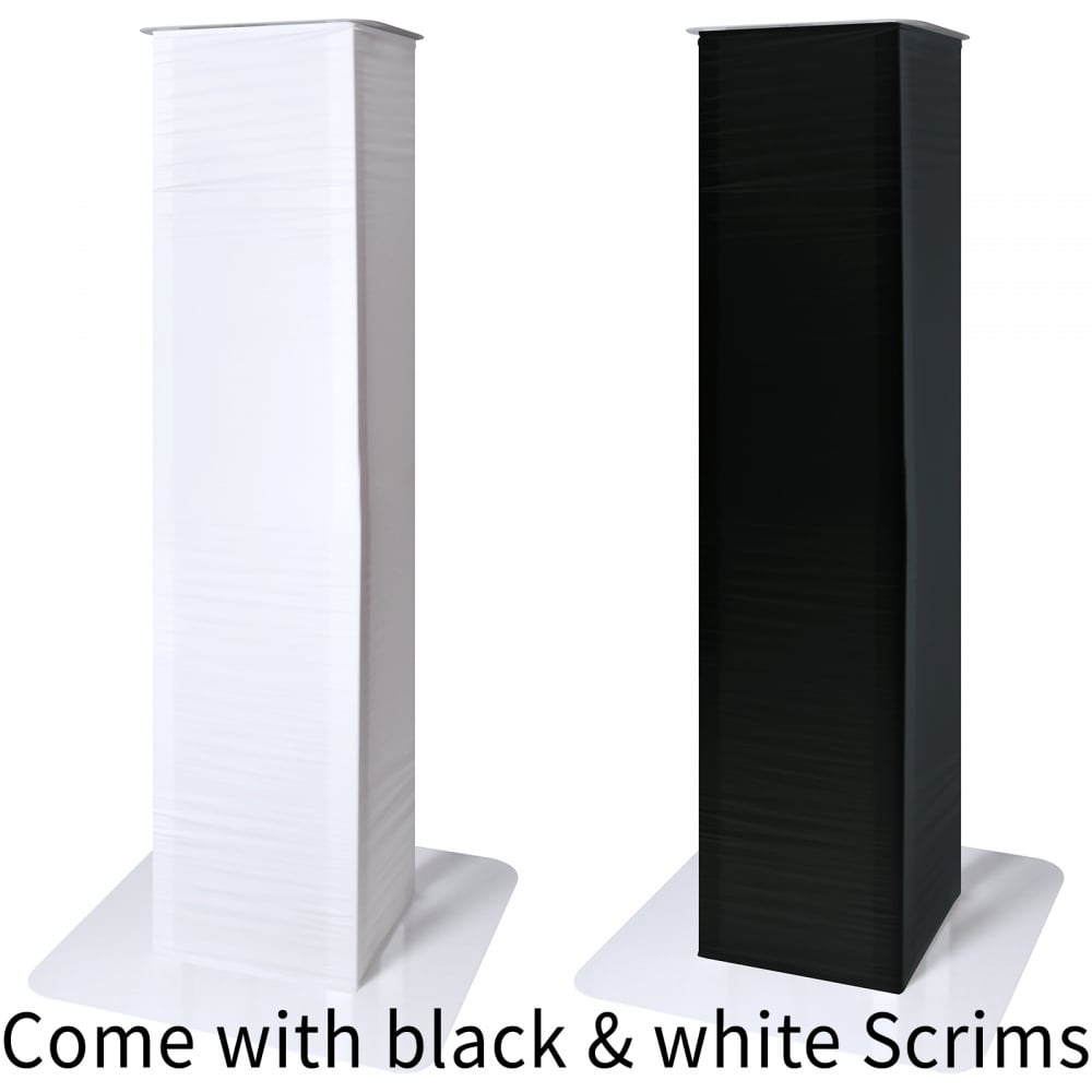 Black White Height Adjustable Lighting Speaker Podium