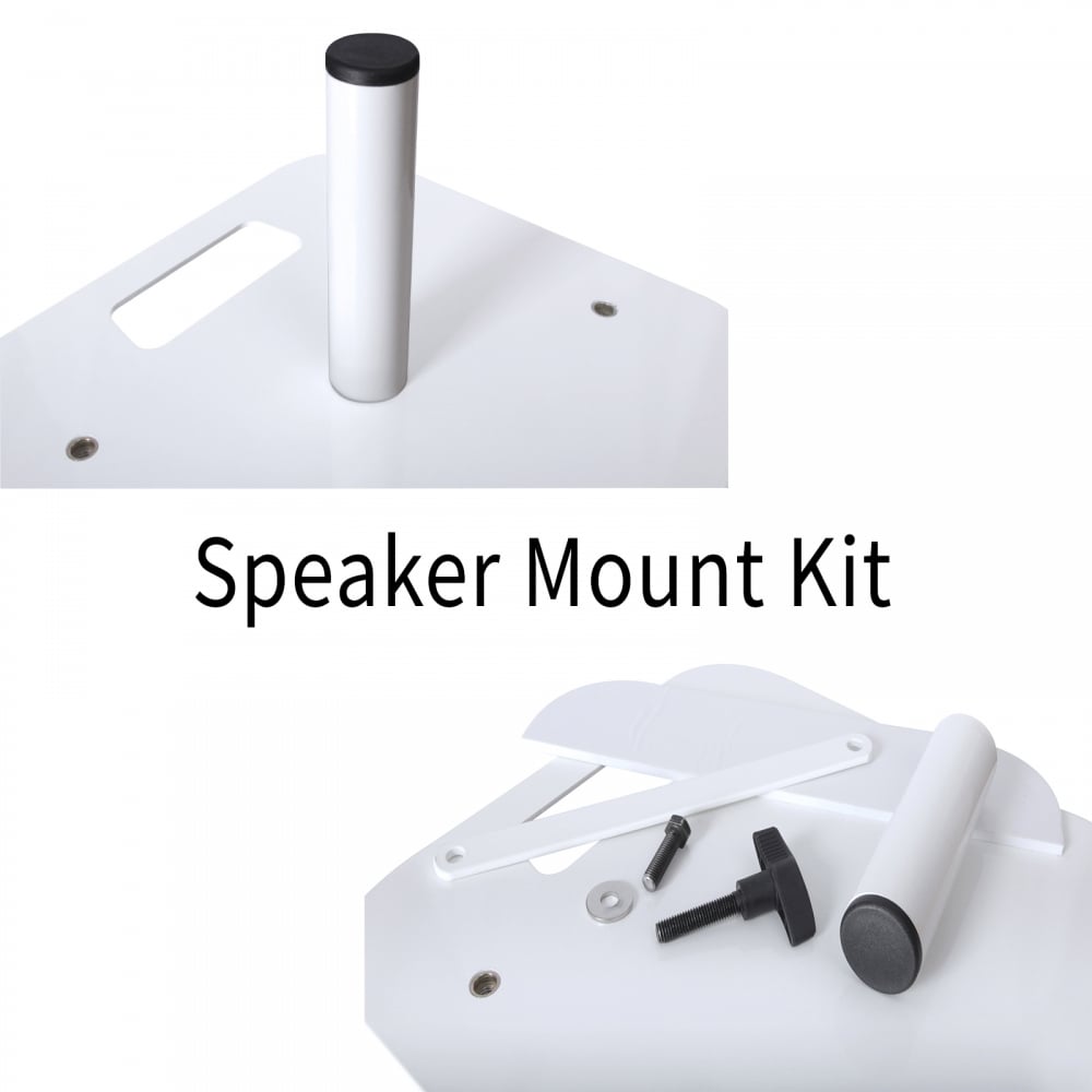 Black White Height Adjustable Lighting Speaker Podiums (Pair)