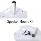 Black White Height Adjustable Lighting Speaker Podiums (Pair)