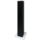 Black White Height Adjustable Lighting Speaker Podiums (Pair)