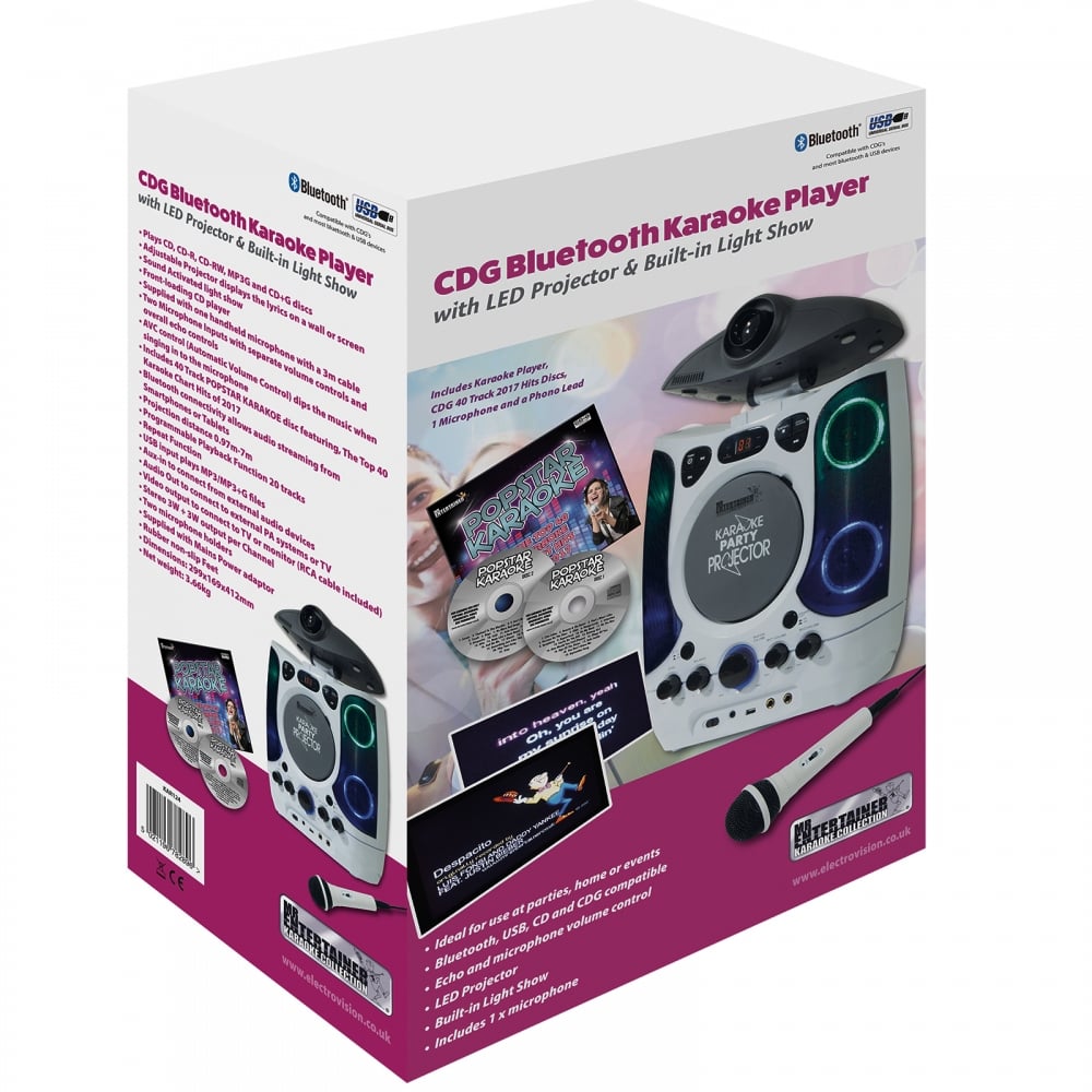 Wall Projection Karaoke Machine LCD Projector LED Lights
