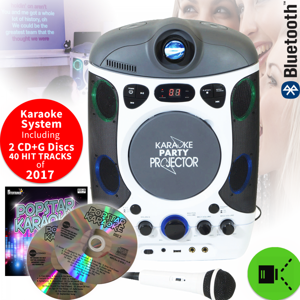 Wall Projection Karaoke Machine LCD Projector LED Lights