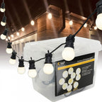 10 Warm White LED Festoon Garden String Lights