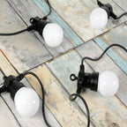 10 Warm White LED Festoon Garden String Lights
