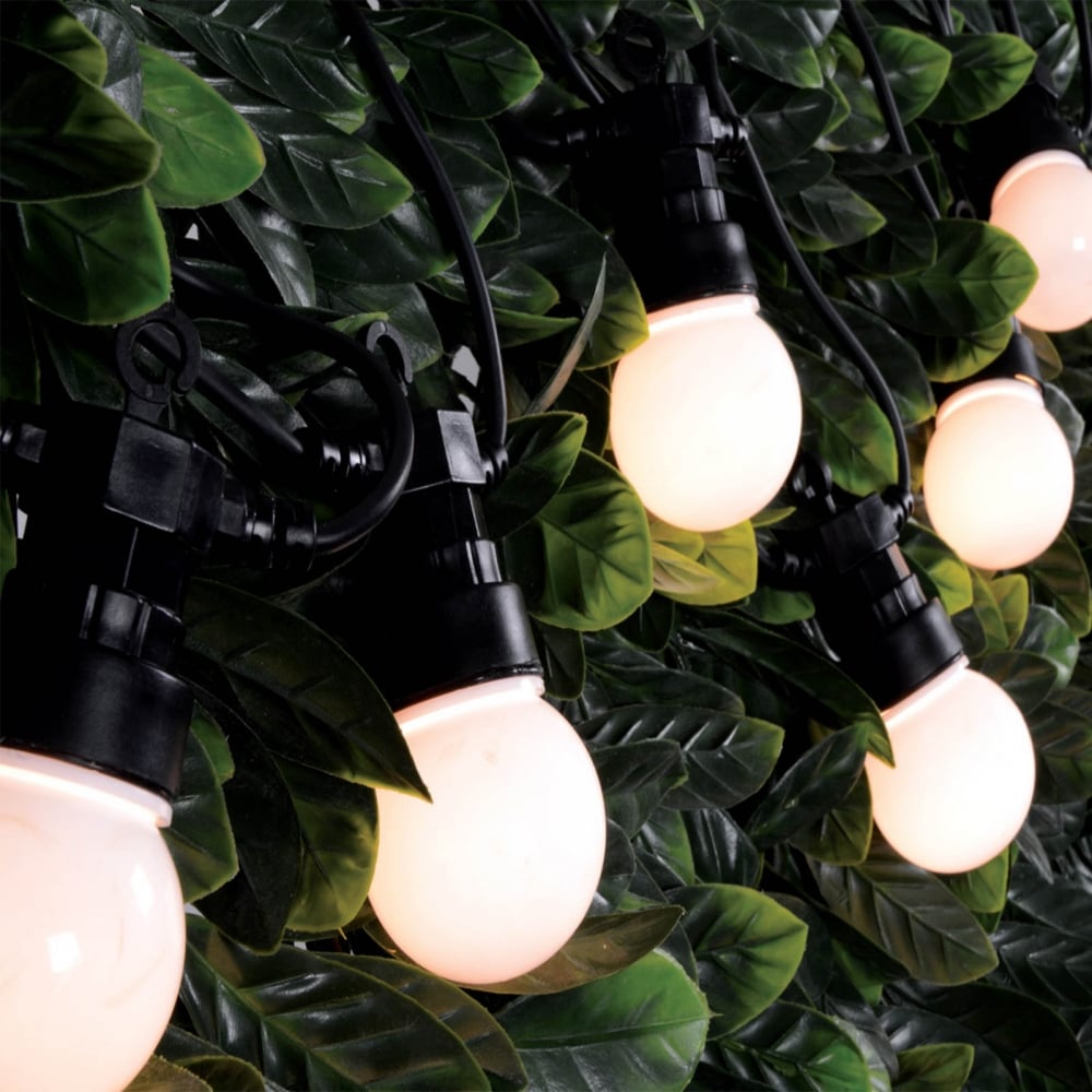 10 Warm White LED Festoon Garden String Lights