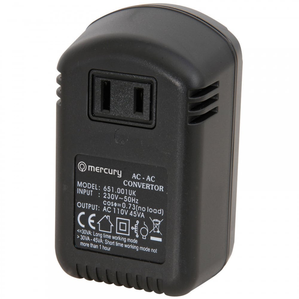 45W UK to US Stepdown Voltage Converter / Transformer USA Electrical Mains 110V
