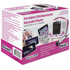 Karaoke Machine Pink with Screen Lights Package